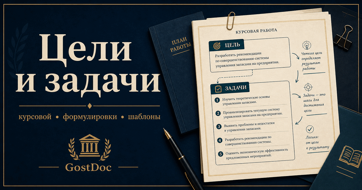 Цель и задачи курсовой работы: сколько должно быть и как написать