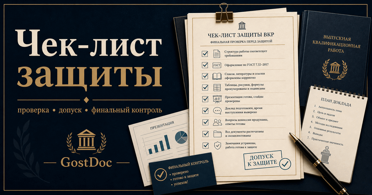 Чек-лист перед защитой диплома: что проверить в работе, презентации и докладе за один вечер