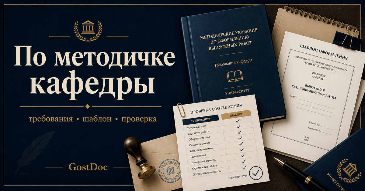 Как оформить работу по методичке кафедры, если она отличается от ГОСТ