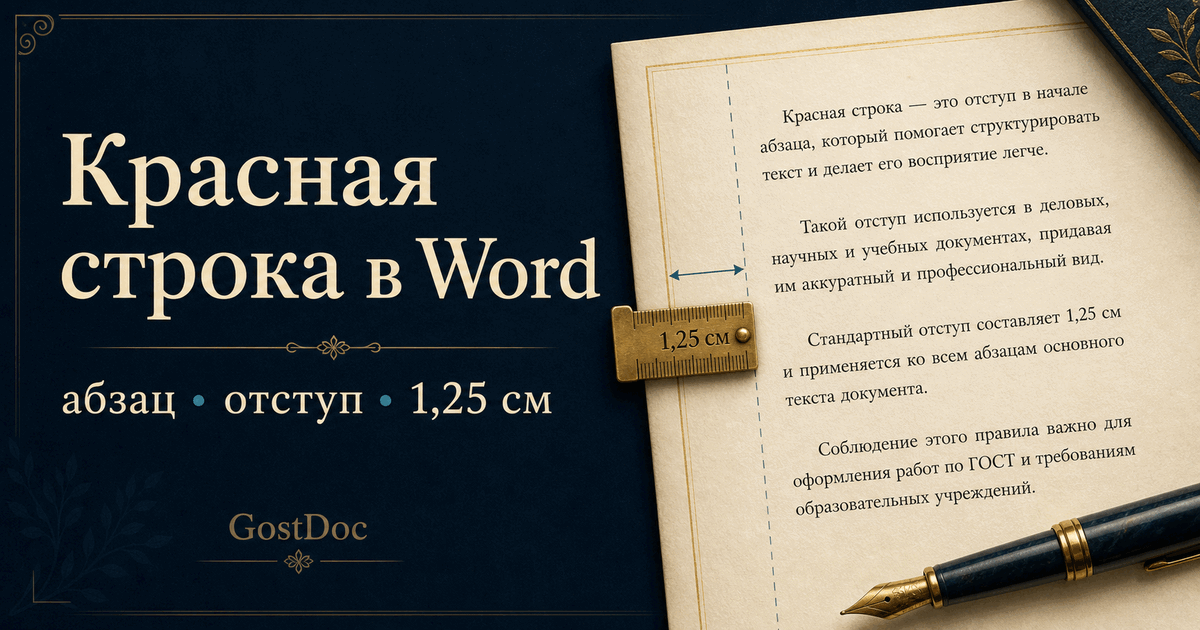 Красная строка в Word: как сделать абзацный отступ 1,25 см