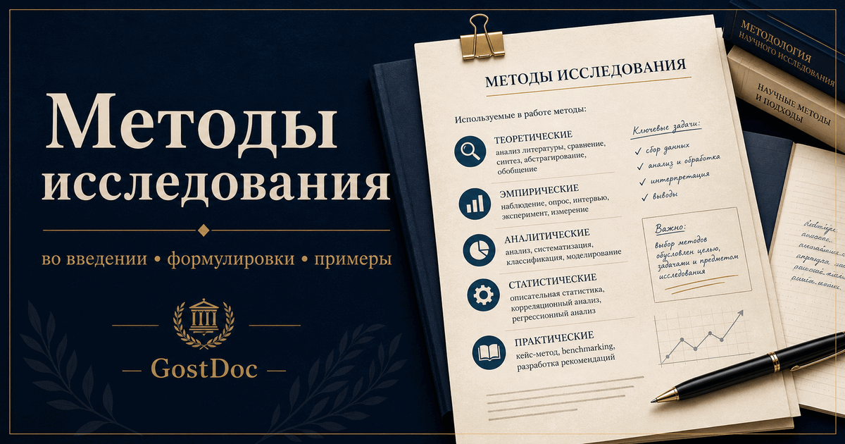 Методы исследования в курсовой и ВКР: что писать во введении, примеры и готовые формулировки