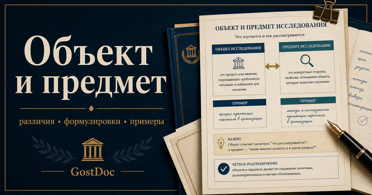 Объект и предмет исследования: в чем разница, как определить и написать