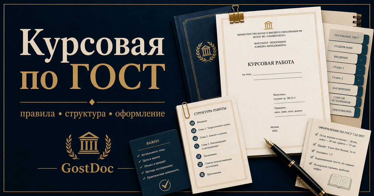 Оформление курсовой по ГОСТ: структура, Word и проверка перед сдачей
