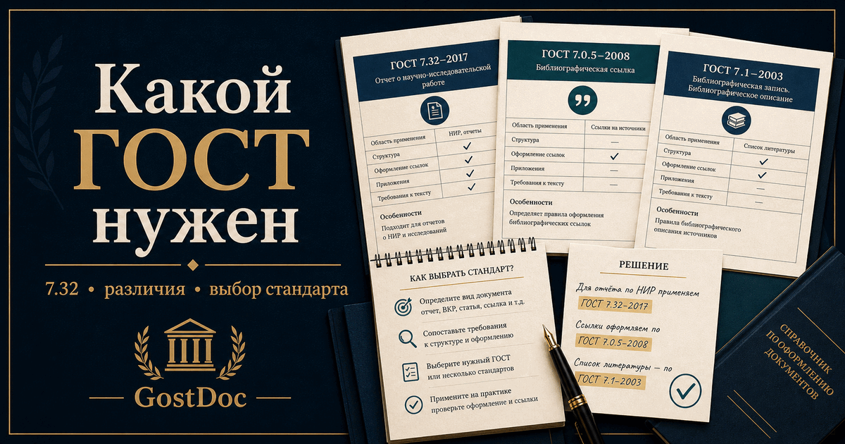 Какой ГОСТ использовать: чем 7.32-2017 отличается от 2.105, ГОСТ 19 и ГОСТ 34