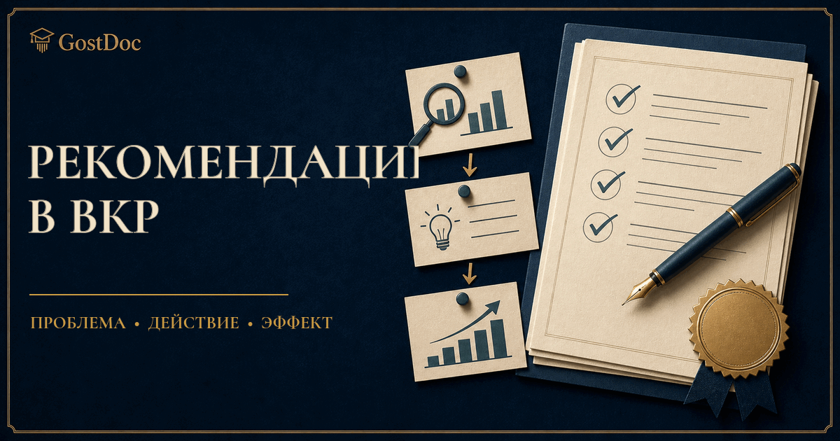 Рекомендации в ВКР: как написать конкретные предложения после анализа