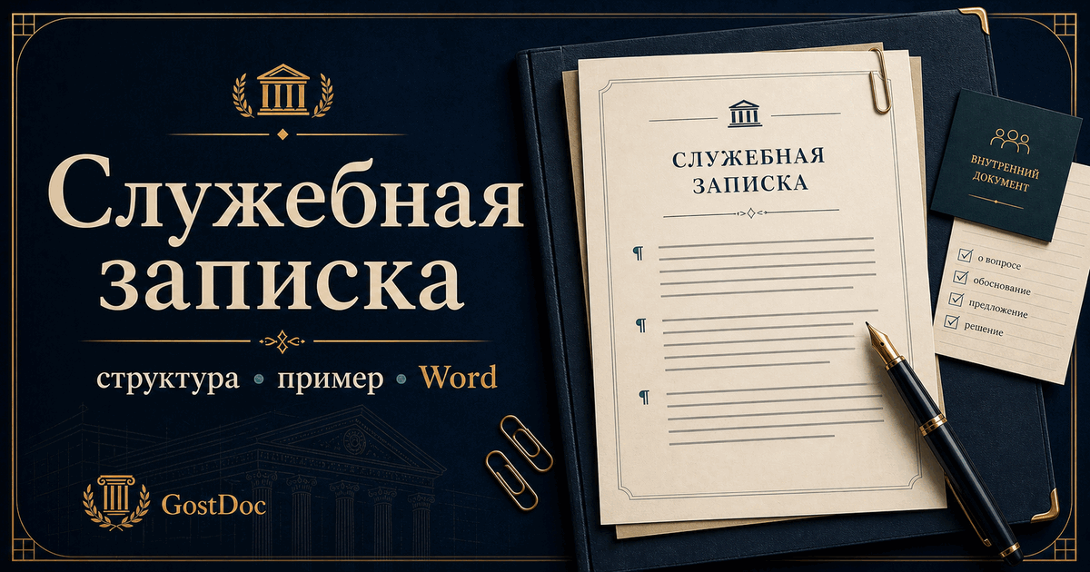 Служебная записка: образец 2026, как написать и оформить в Word
