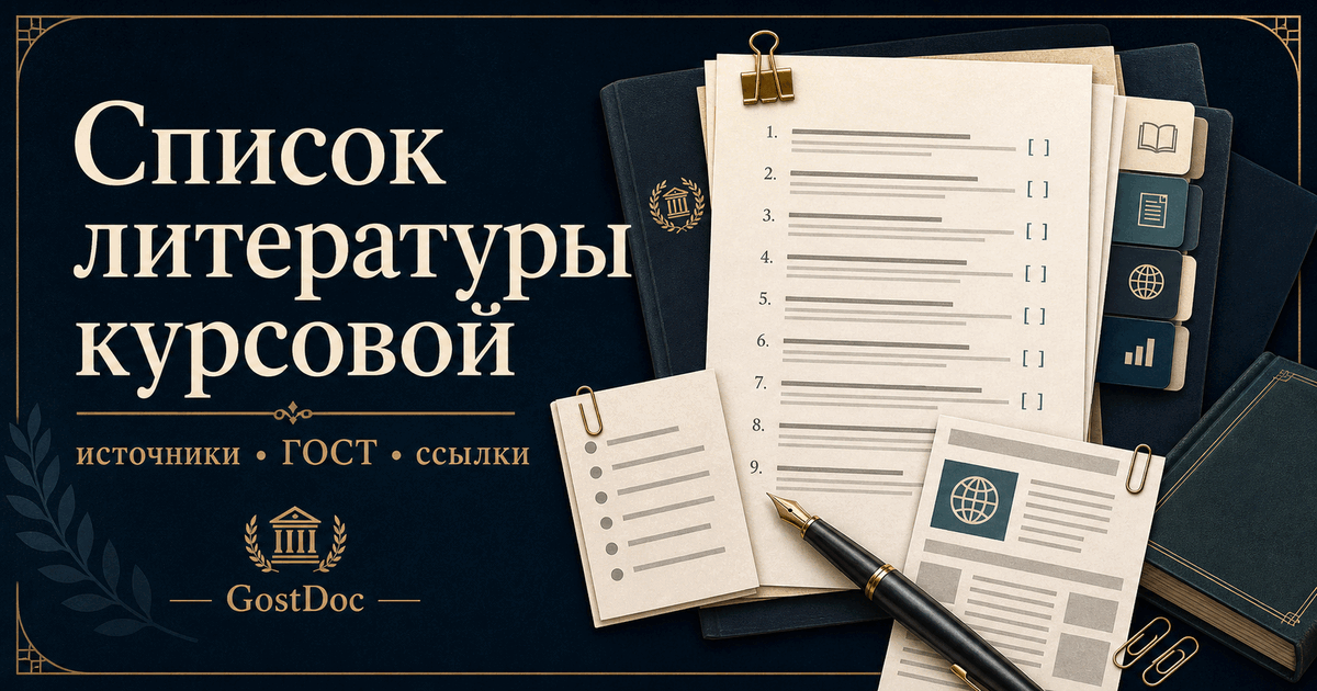 Список литературы в курсовой работе: сколько источников нужно и что включать