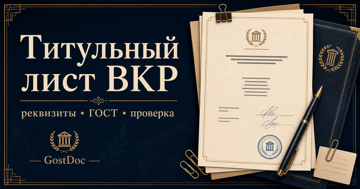 Титульный лист ВКР по ГОСТ: что писать и как оформить