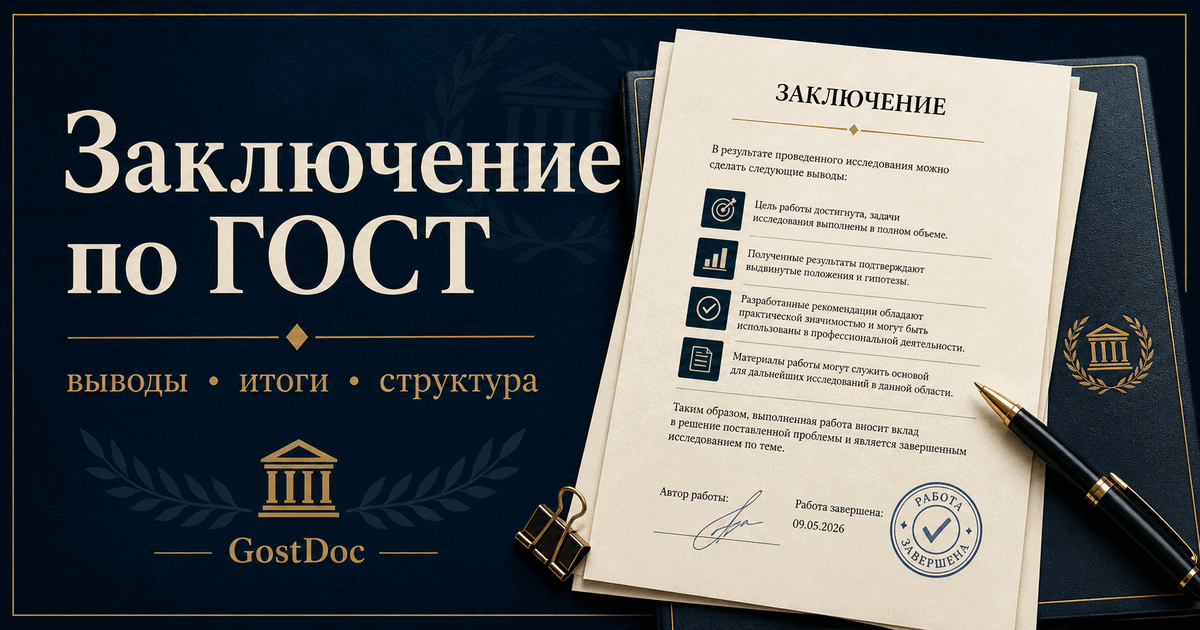 Оформление заключения по ГОСТ: новая страница, заголовок и Word